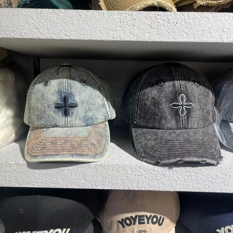 Baseballkappe aus Denim im Used-Look für Herren Skanto 1784188018