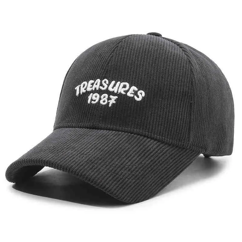 Damen Cord-Baseballcap mit Stickerei Skanto