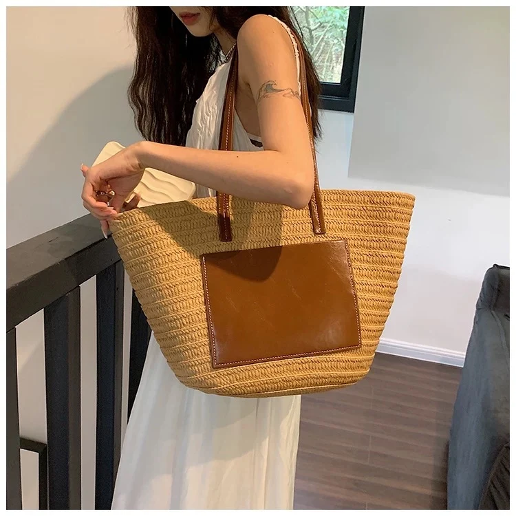 Strandtasche mit integrierter Ledertasche Skanto