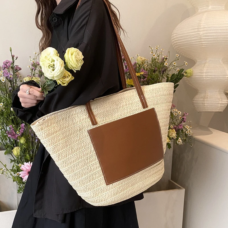 Strandtasche mit integrierter Ledertasche Skanto