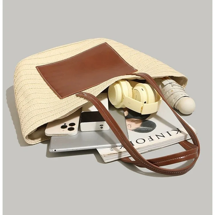 Strandtasche mit integrierter Ledertasche Skanto