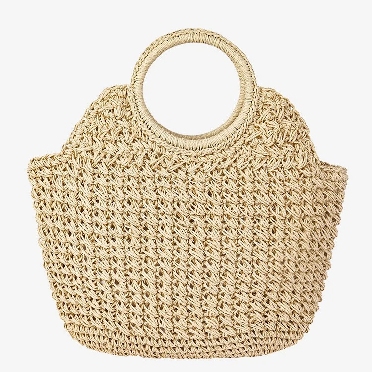 Handgefertigte Korbtasche mit innovativem rundem Design Skanto