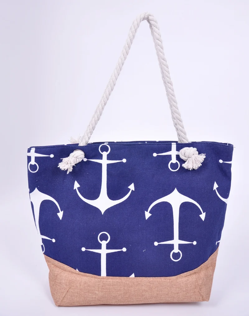 Geräumige Strandtasche mit maritimem Anker-Design Skanto