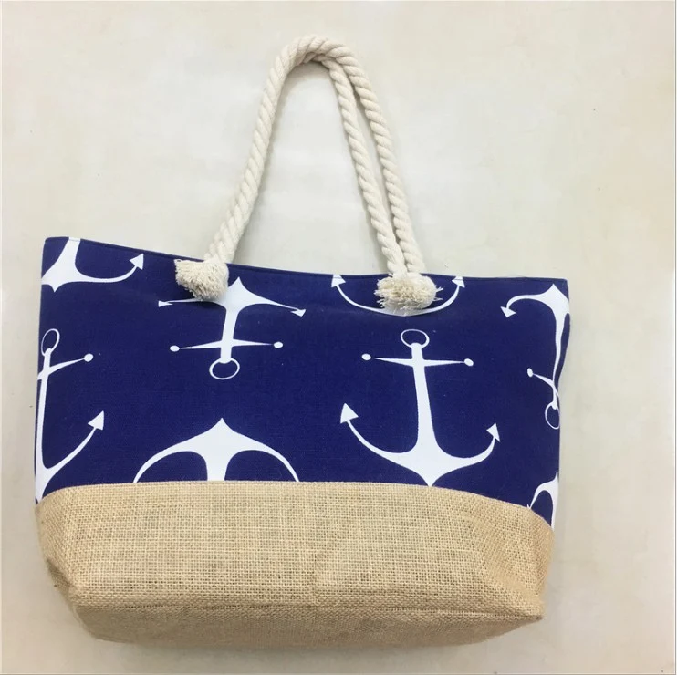 Geräumige Strandtasche mit maritimem Anker-Design Skanto