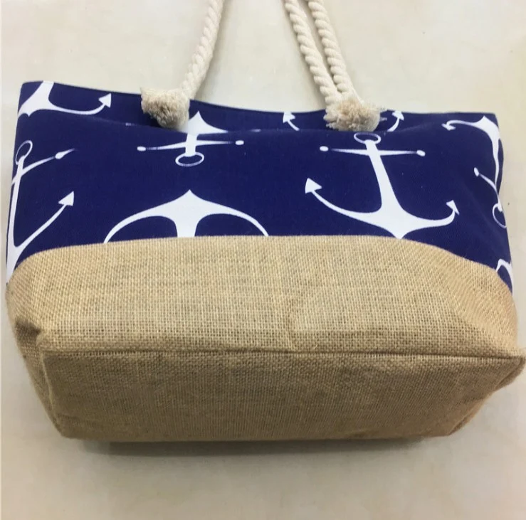 Geräumige Strandtasche mit maritimem Anker-Design Skanto