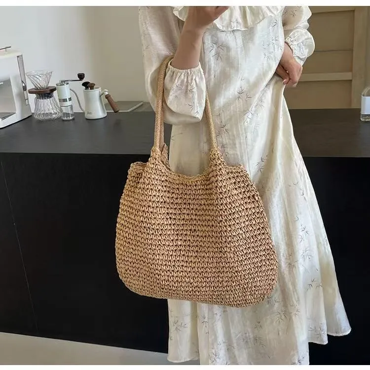 Geflochtene Natur-Handtasche Skanto