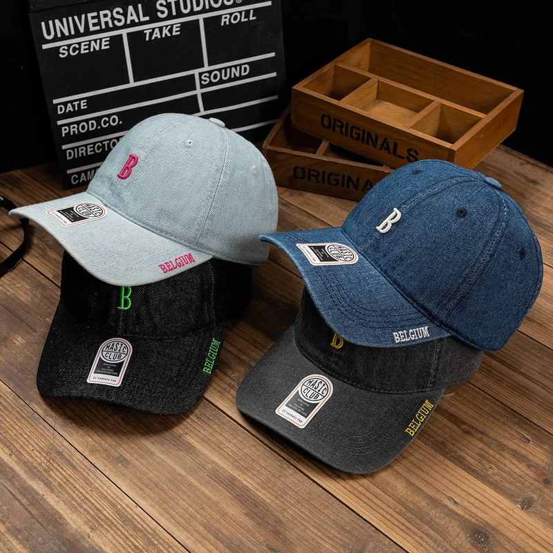 Bestickte Baseballkappe aus Denim für Herren Skanto