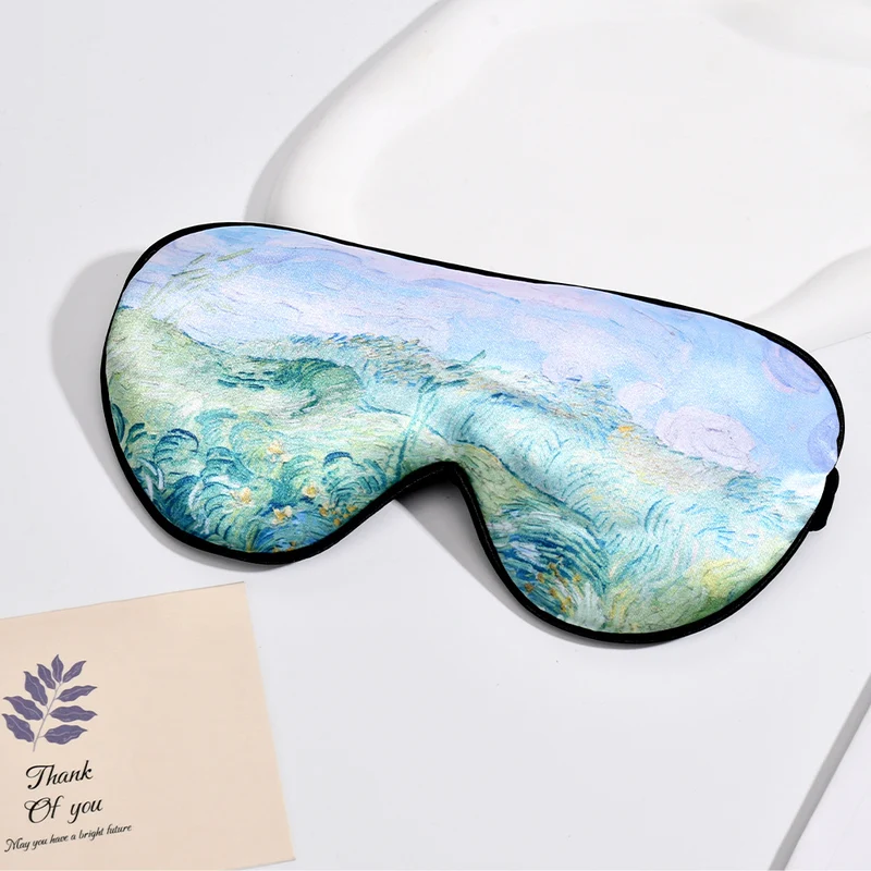 Unisex weiche ergonomische Schlafmaske mit konturiertem Augenbereich und verstellbarem Gummiband Skanto