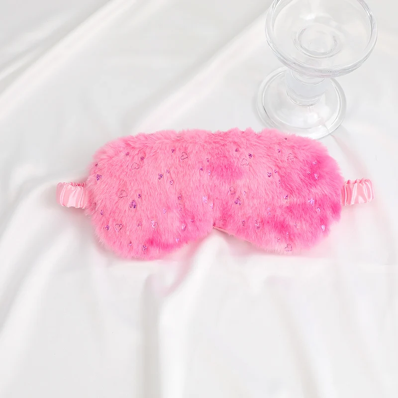 Unisex weiche Kunstfell-Augenmaske mit Weihnachtsmotiv-Prägung Skanto