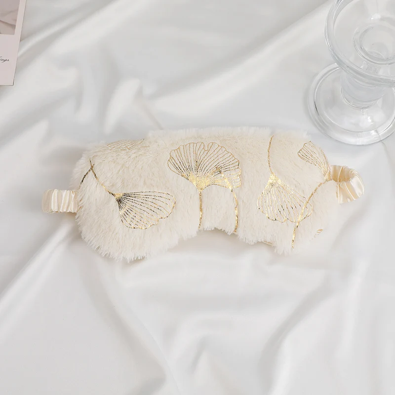 Unisex weiche Kunstfell-Augenmaske mit Weihnachtsmotiv-Prägung Skanto