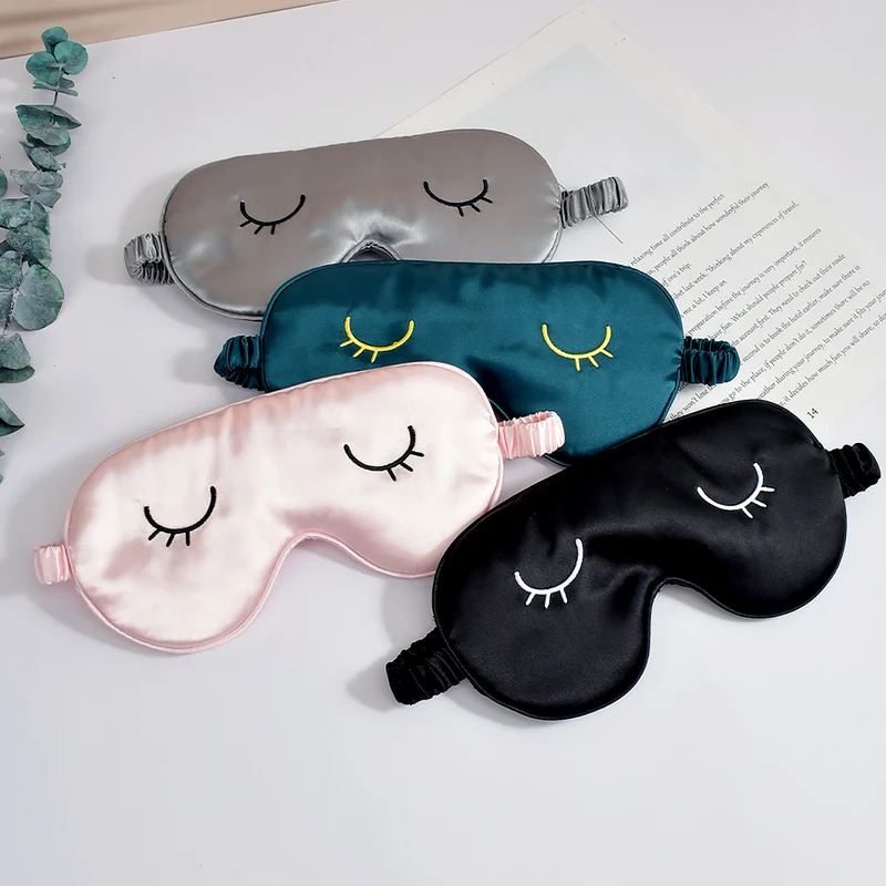 Unisex seidige Augenmaske mit ergonomischer Kontur und verstellbarem Riemen Skanto