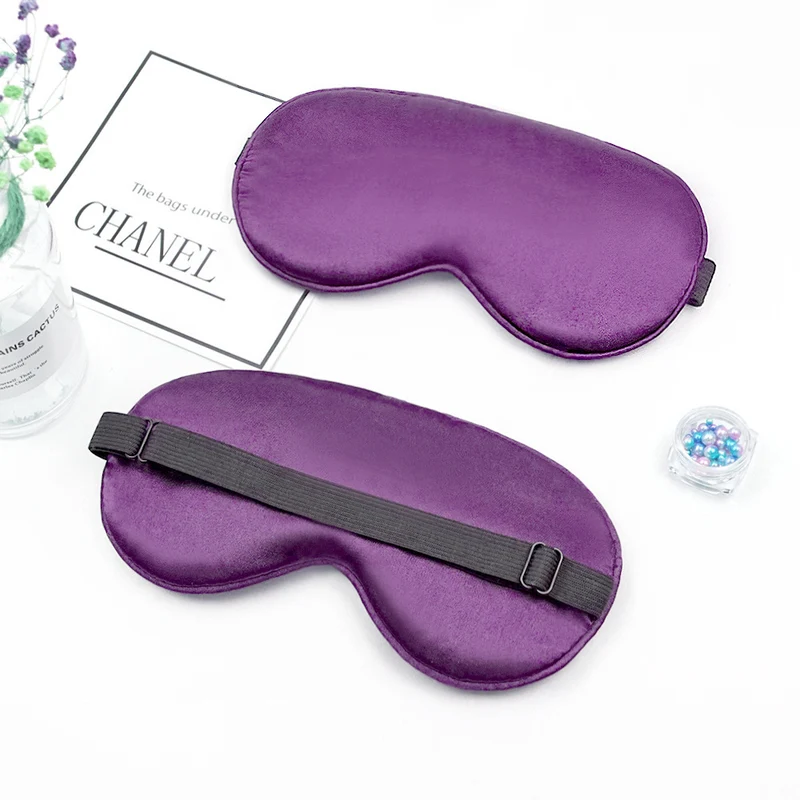 Unisex luxuriöse Seiden-Schlafmaske mit konturiertem Augenausschnitt und verstellbarem Gummiband Skanto