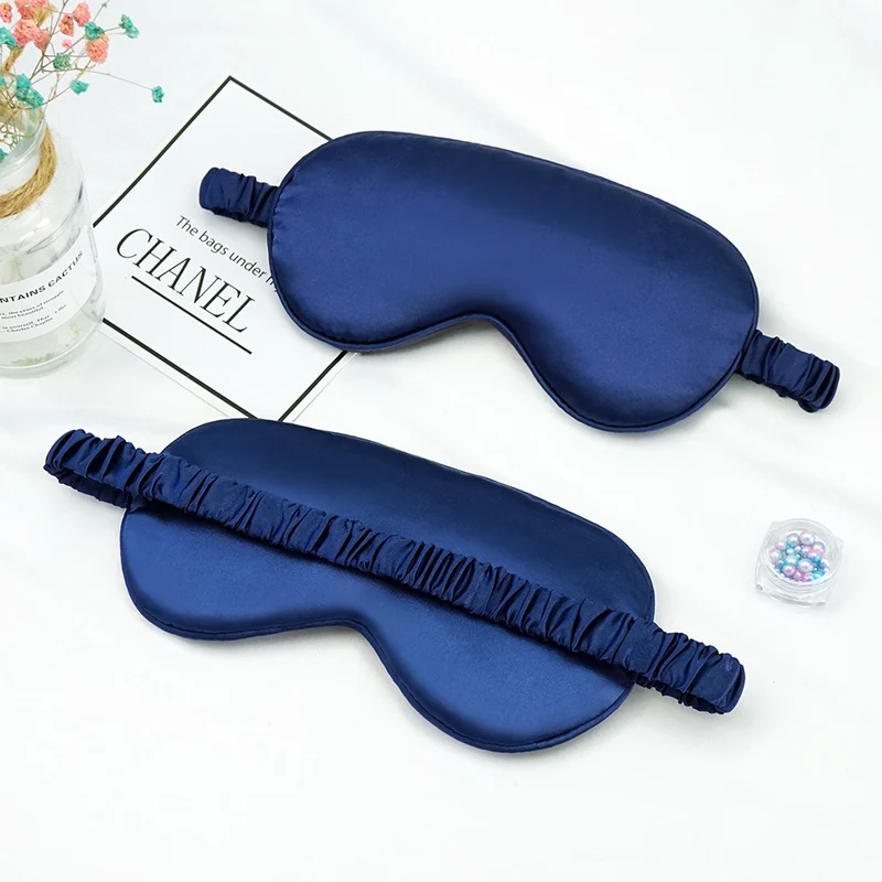 Unisex luxuriöse Satin-Augenmaske mit verstellbarem Gummiband und weicher Polsterung Skanto