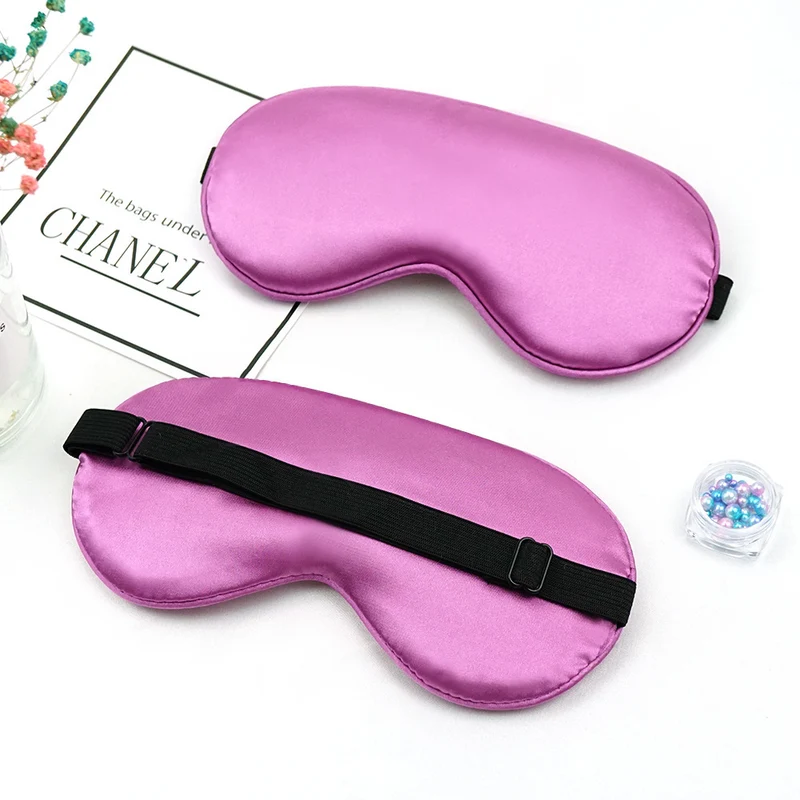 Unisex luxuriöse Satin-Schlafmaske mit anatomischer Kontur und verstellbarem Gummiband Skanto