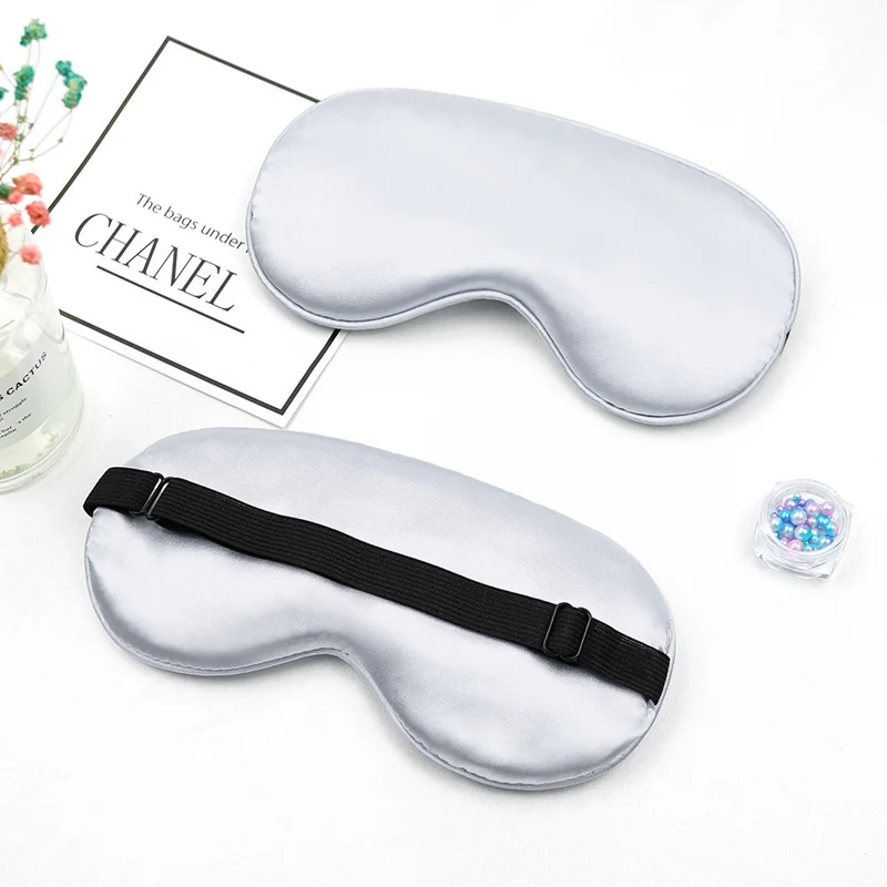 Unisex luxuriöse Satin-Schlafmaske mit anatomischer Kontur und verstellbarem Gummiband Skanto