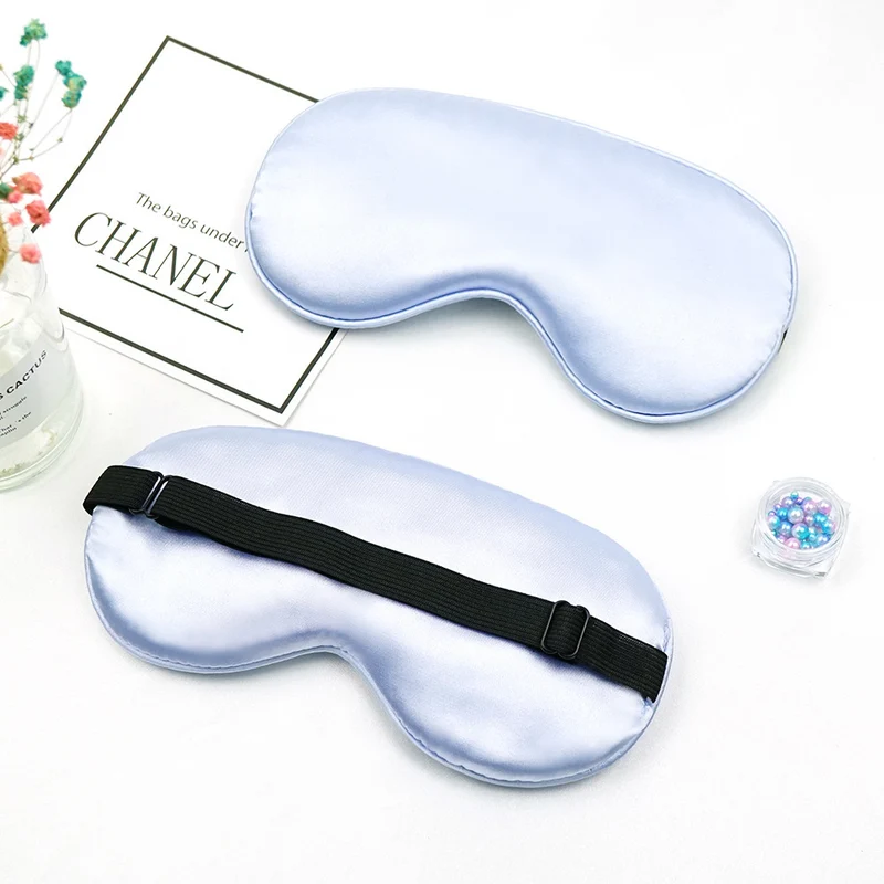 Unisex luxuriöse Satin-Schlafmaske mit anatomischer Kontur und verstellbarem Gummiband Skanto