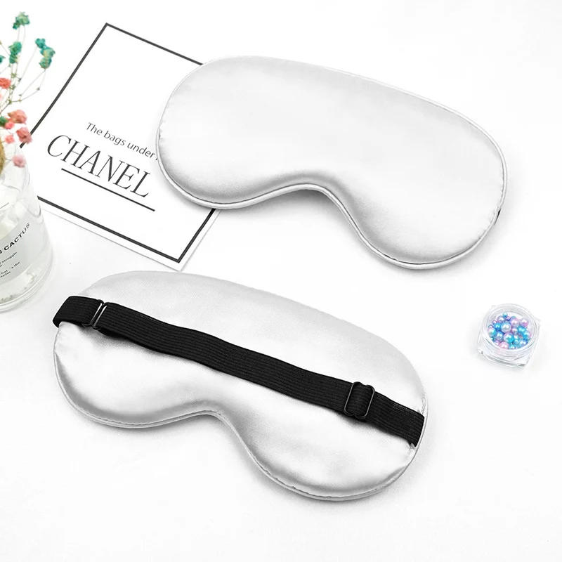 Unisex luxuriöse Satin-Schlafmaske mit anatomischer Kontur und verstellbarem Gummiband Skanto