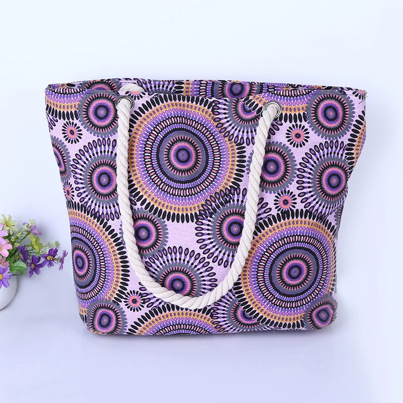 XXL Einkaufstasche mit farbenfrohem Mandala-Muster Skanto