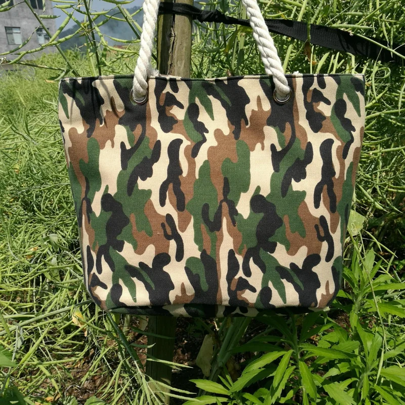Camouflage-Tasche aus strapazierfähigem Baumwollstoff Skanto
