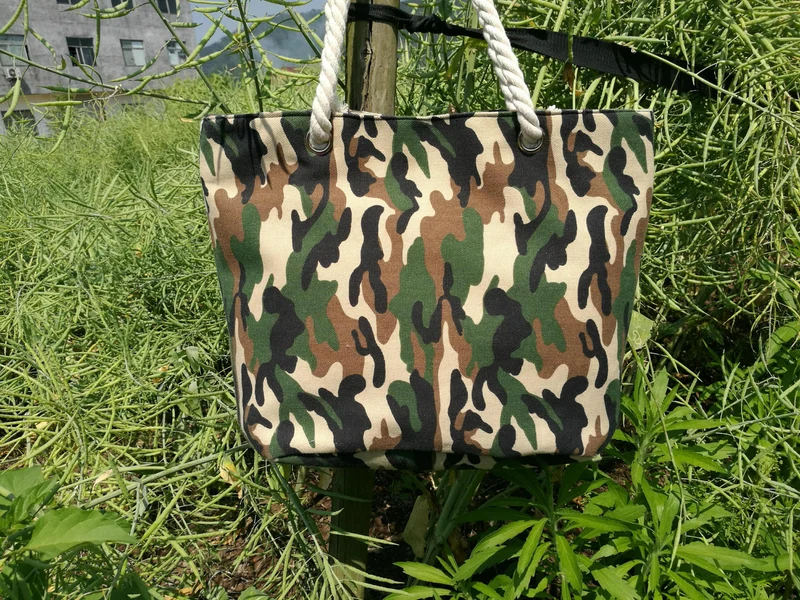 Camouflage-Tasche aus strapazierfähigem Baumwollstoff Skanto