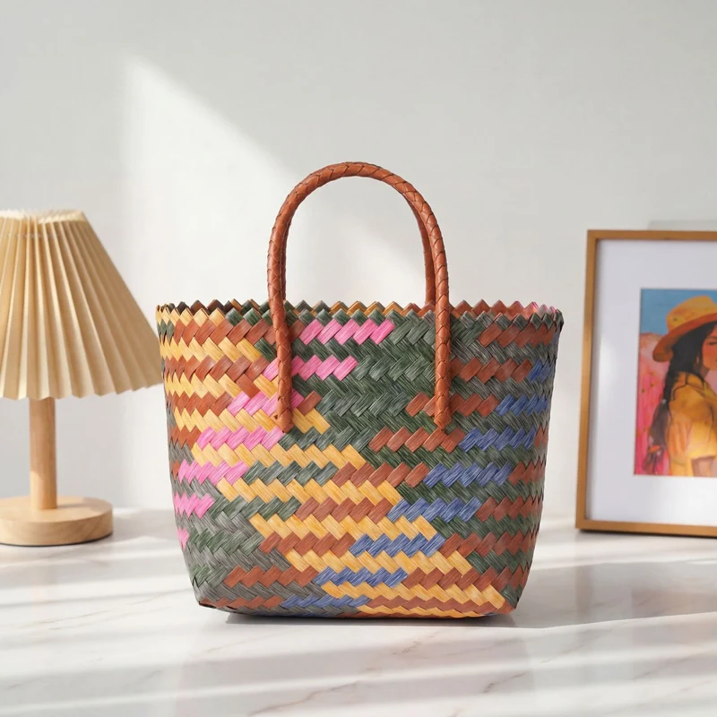 Handtasche aus gewebtem Material Skanto