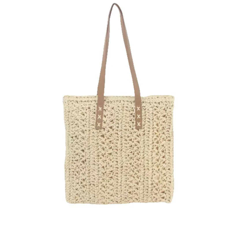 Handgewebte Strandtasche mit geflochtenem Muster Skanto