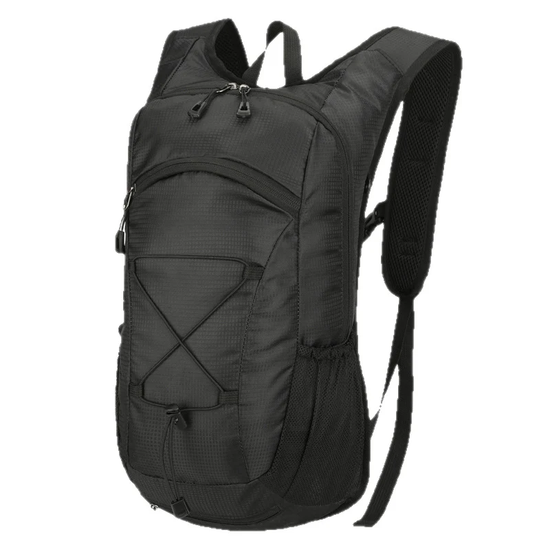 Leichter Unisex Tagesrucksack mit Trinksystem-Kompatibilität, atmungsaktiven Netz-Seitentaschen und elastischem Kordelzug Skanto