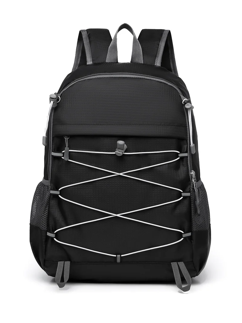 Leichter Unisex Outdoor-Rucksack mit elastischem Spanngurt und seitlichen Netztaschen Skanto