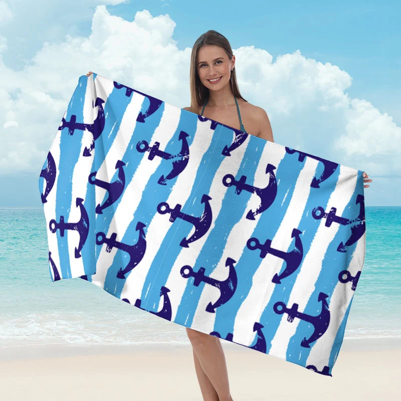 Stranddecke mit tropischem Blattdesign Skanto