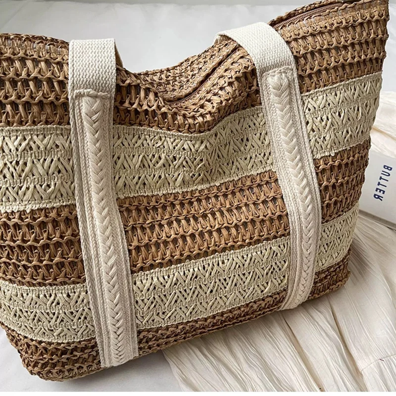 Strandtasche aus nachhaltigem Naturmaterial mit strukturierter Oberfläche Skanto
