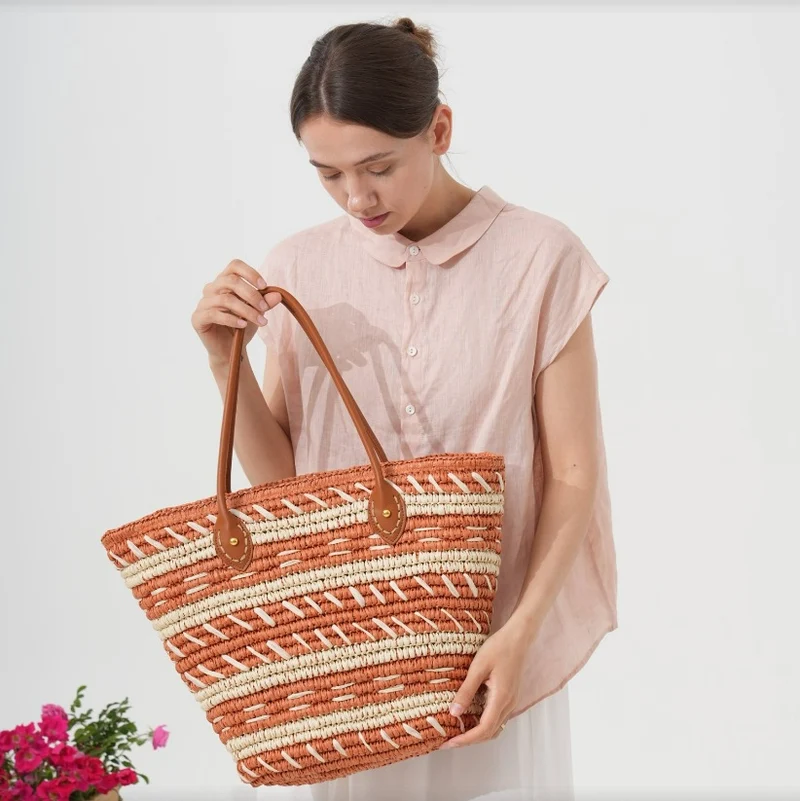Strandtasche aus gewebtem Naturmaterial Skanto