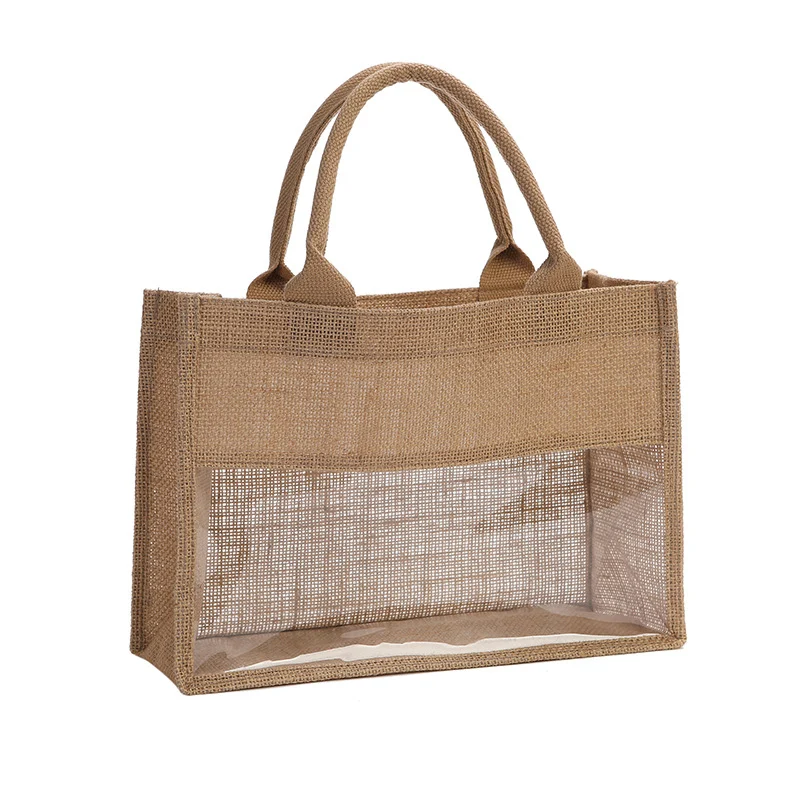 Jute-Tragetasche mit Netz-Design Skanto