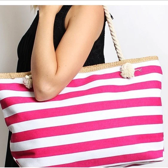 Strandtasche mit maritimem Streifen-Design Skanto