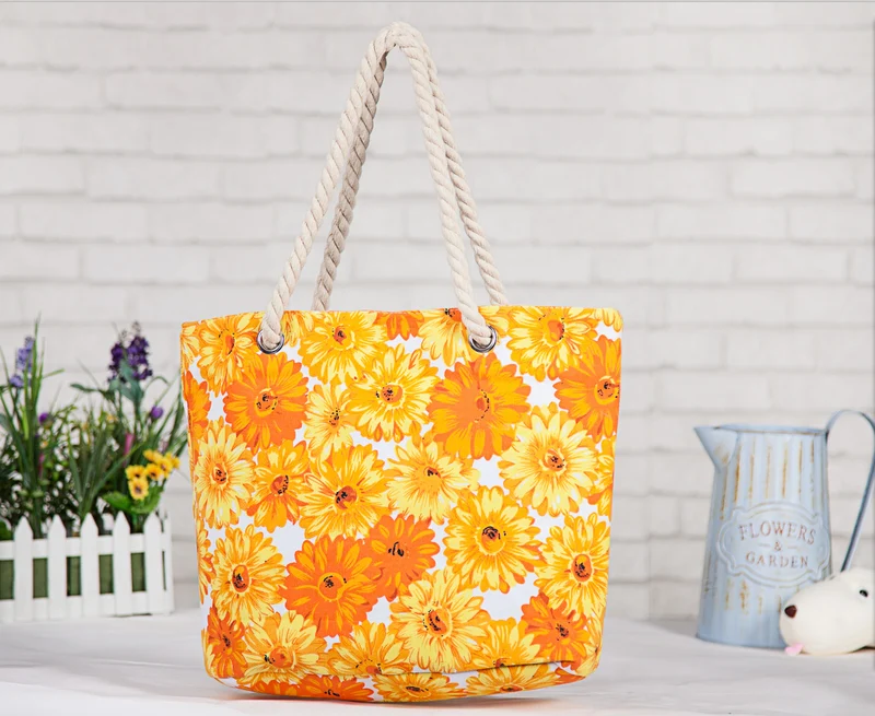 Strandtasche mit Blumenmuster Skanto