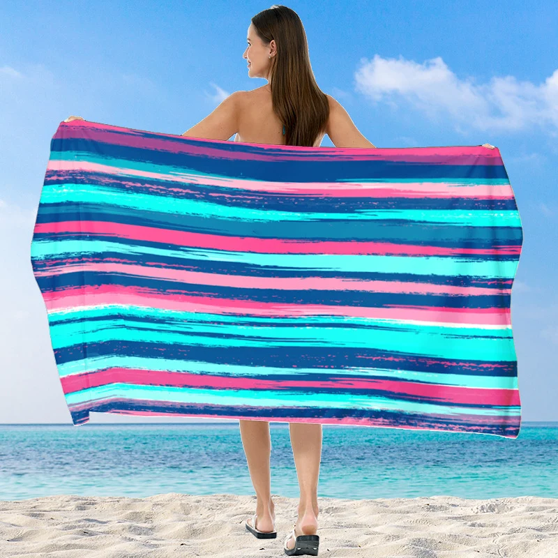 XXL Stranddecke mit buntem Streifenmuster Skanto