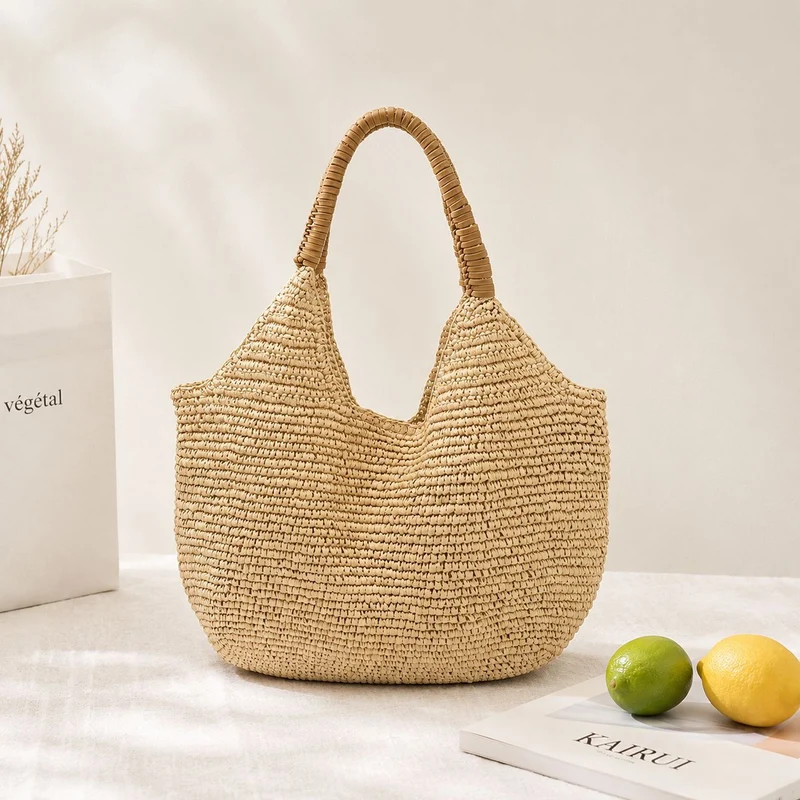 Handgewebte Einkaufs- und Strandtasche Skanto
