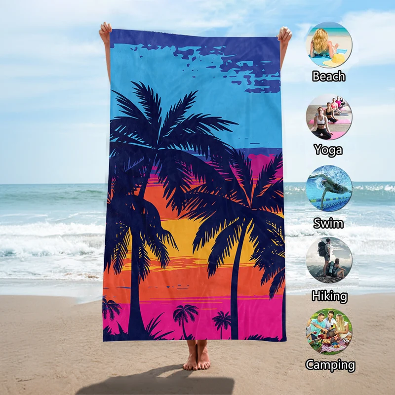 Strandtuch mit tropischem Palmenblatt-Design Skanto