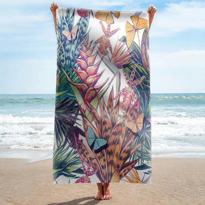 Strandtuch mit tropischem Flamingo-Muster Skanto