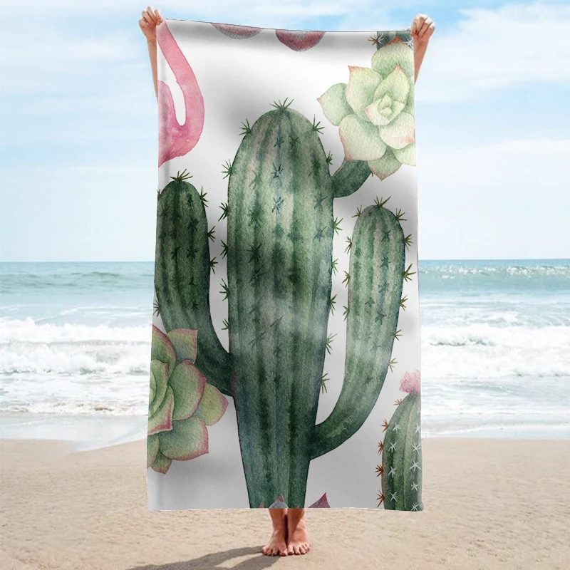 Strandtuch mit tropischem Flamingo-Muster Skanto