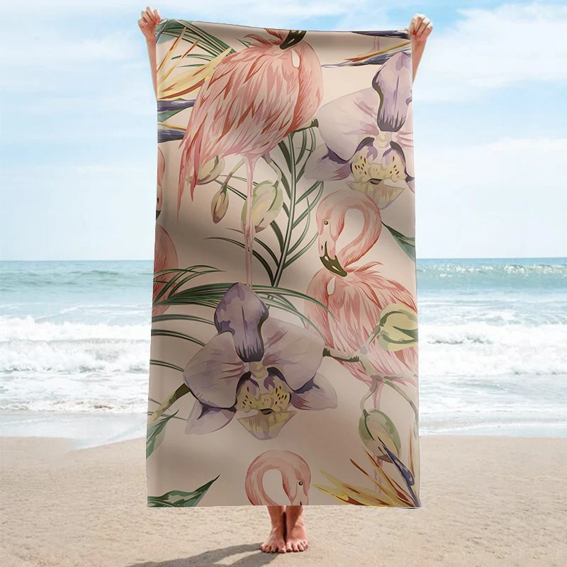 Strandtuch mit tropischem Flamingo-Muster Skanto