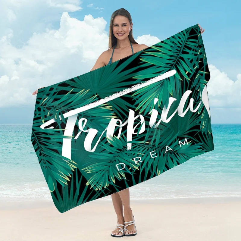 Strandtuch mit tropischem Blattdesign Skanto