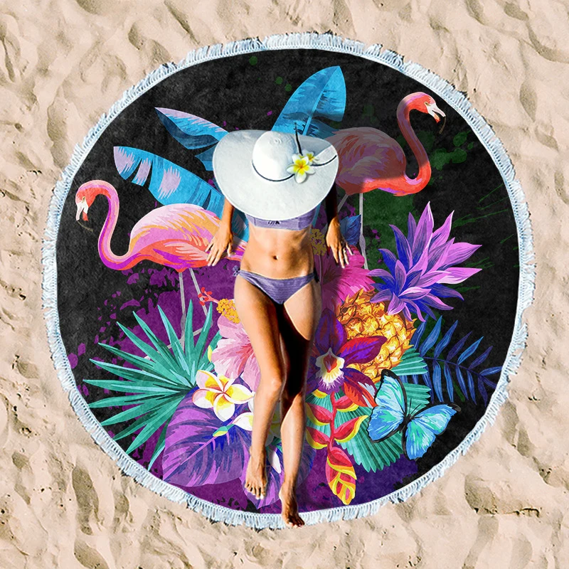 Rundes Strandtuch mit einzigartigem Ethno-Muster Skanto
