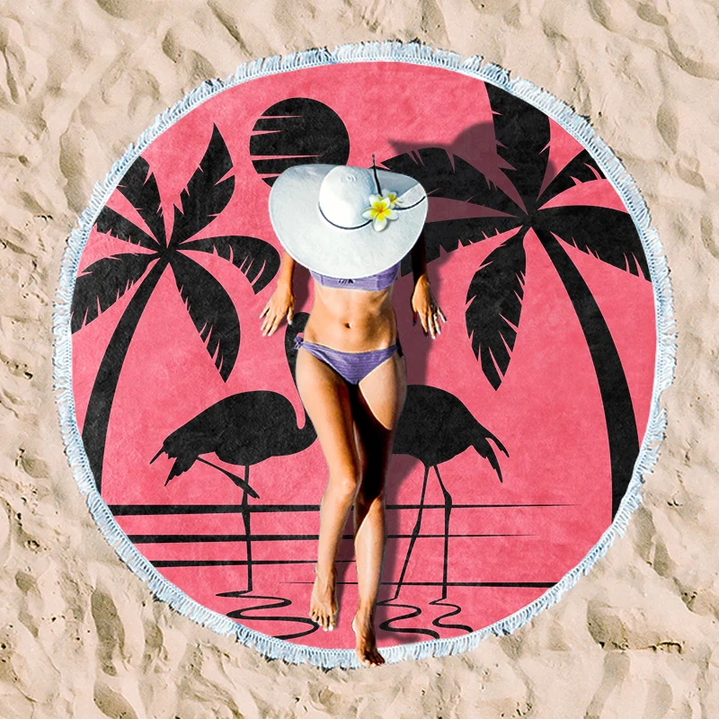 Rundes Strandtuch mit einzigartigem Ethno-Muster Skanto