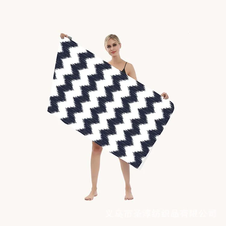 Strandtuch mit modernem Blatt- und geometrischem Design Skanto