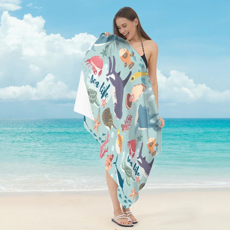 Strandtuch mit maritimem Sternmotiv Skanto