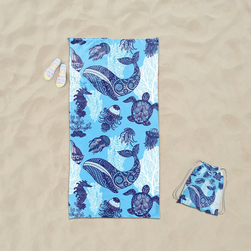 Praktisches Strandtuch mit integrierter Tragetasche Design Skanto