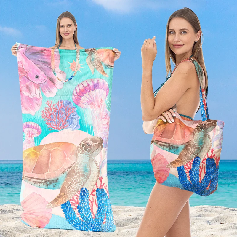 Multifunktionales Strandtuch und Tragetasche Skanto