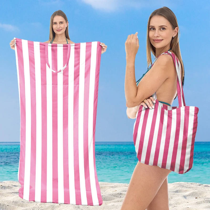 Multifunktionales Strandtuch mit integrierter Tragetasche Skanto