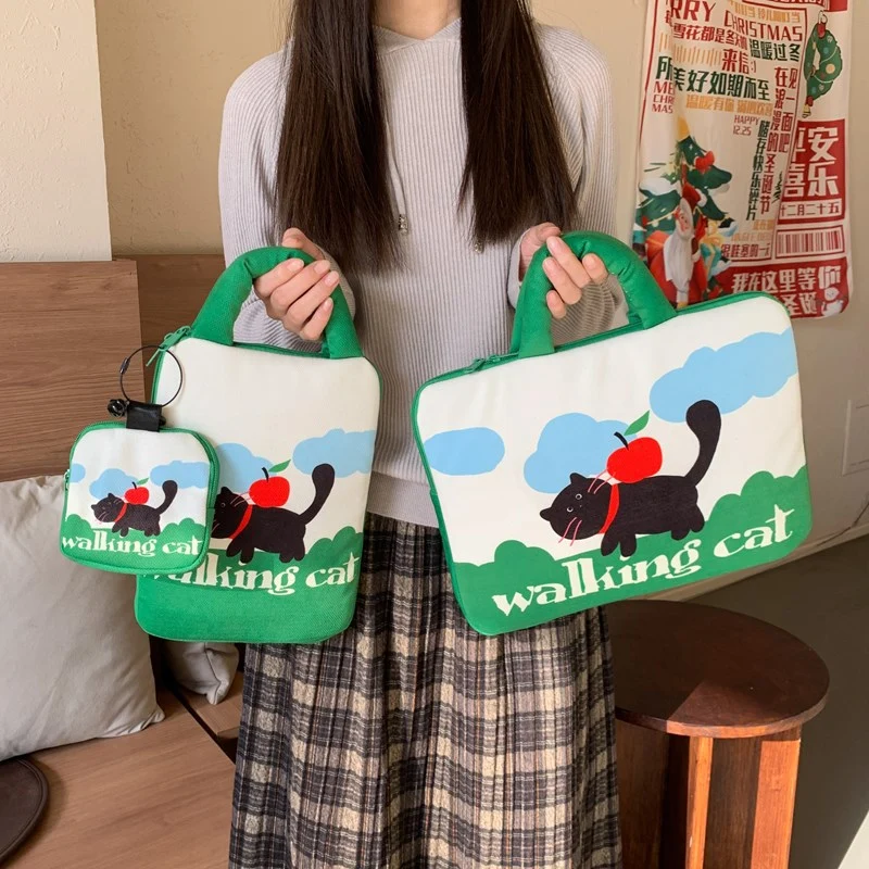 Laptoptasche mit kreativem Katzenmuster Skanto