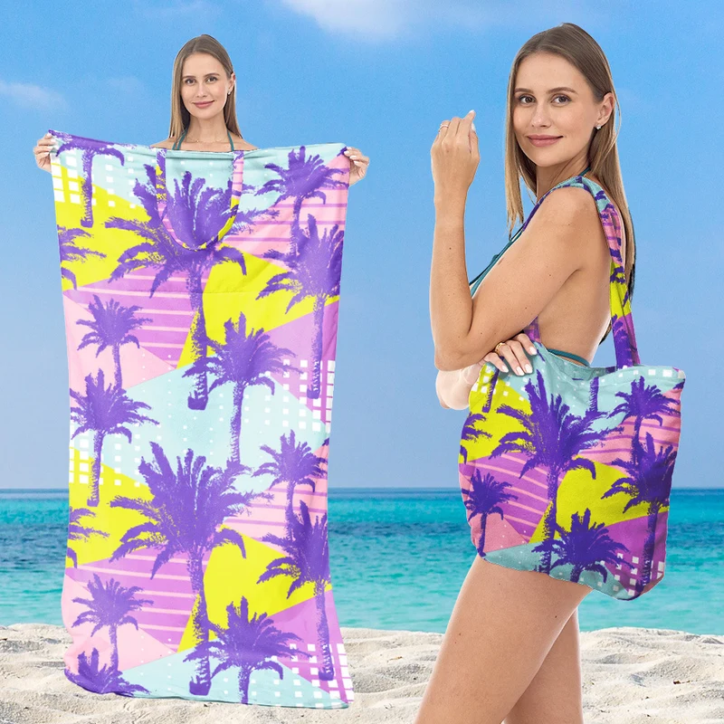 Multifunktionales Strandtuch mit integrierter Tragetasche Skanto